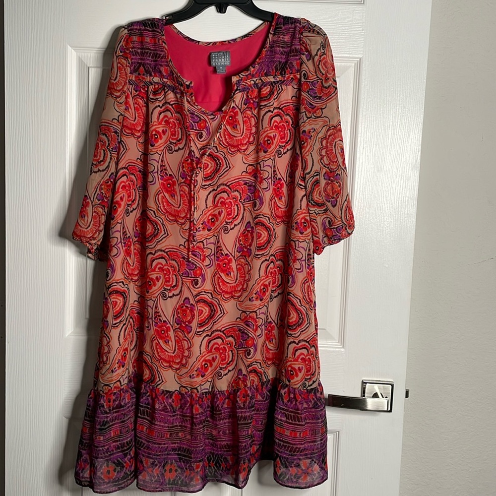 Rabbit Rabbit Rabbit designs floral mini dress